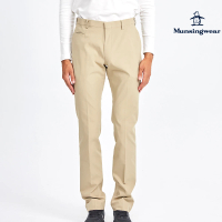 【Munsingwear】企鵝牌 男款棕色素面彈力防潑水高爾夫長褲 MGRL8803