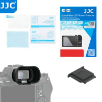 JJC A7IV Camera Accessories Kit for Sony A7M4 A7 IV Screen Protector,Hot Shoe Cover Cap,Viewfinder Long Eyecup Replaces FDA-EP19
