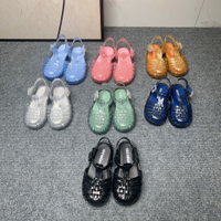 ฤดูร้อนใหม่ Melissa Baotou Roman Jelly รองเท้าแตะรองเท้าแตะกันลื่นชายหาดสำหรับเด็กชายและเด็กหญิง ~