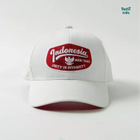 Twist Kids Twist Kids - Aksa C, Rise Up Series, Topi Tema Indonesia Anak Laki-Laki Warna Putih