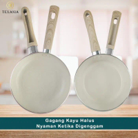 [7.7 Sale] Texania Set Sauce Pan 16Cm & Frypan 18Cm Bahan Alumunium Anti Lengket Milk Pan Panci Mie 