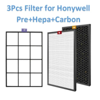Air Purifier Filter HEPA and Activated Carbon Filter Set For Honeywell PAC35-HPF35M1120 JAC35M2101W PAC35M1101W / 35M2101S etc