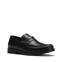 【Clarks】全新升級寬楦優質便士樂福鞋(黑色)-UK 7.5