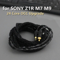For SONY Z1R M7 M9 Cable 3.5mm 2.5mm 4.4mm 24 Core Silver Plated OCC Earphone Cable With MIC