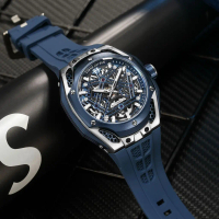 Jam tangan !!! Evans Jayden Jam Tangan Pria 9622 Rubber Automatic Movement Silicon Kaca Sapphire Chr