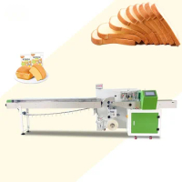 Automatic Pillow Flow Horizontal Sachet Sunflower Seeds Bar Disposable Syringe Bag Pp Food Container Sponge Cake Packing Machine