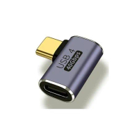 USB4 Type-C 40Gbps 多功能轉接頭Type-C C公轉C母-側彎(SR3071)