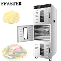 Commercial 30-Layer Large Capacity Food Dehydrator Stainless Steel Dried Fruit Machine Fruit Vegetable Dehydrated Food Dryer 1pc