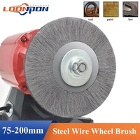 Loonpon 75-200mm Steel Wire Brush Wire Wheels Brush Round for Bench Grinder Cleaning Rust Polishing Abrasive Deburring Tool