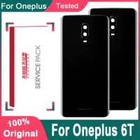 Original Back Housing Replacement For Oneplus 6T Back Cover Battery Glass With Camera Lens For Oneplus 6T Rear Cover With Logo