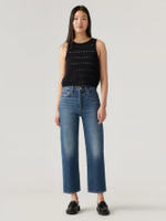 กางเกงยีนส์ผู้หญิง Ribcage Straight Ankle Jeans สี On My Honor