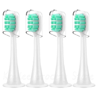 4/8PCS Replacement for Xiaomi Mijia Sonic Electric Toothbrush Heads T300 T500 3D-Whitening Toothbrush Heads with Protect Covers
