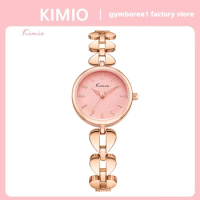 Kimio Brand Women Watch Quartz Wristwatch Elegant Stainless Steel Heart Bracelet Watch Simple Waterp