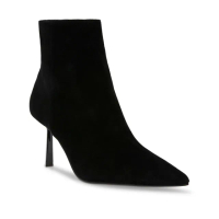 【steve madden】SABINE 麂皮尖頭細跟短靴(黑色)