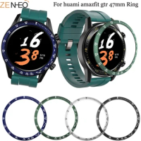 Watch Accessories For Xiaomi Huami Amazfit GTR 47mm Metal Outer Edge Bezel Ring Dial Scale Speed Tachymeter Case Protection