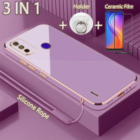 3 In 1 เคส สำหรับ Tecno Spark 6 Go Go 2022 7 Pro Pop 5C 4 6 5 LTE Pova 2 Pova Neo Camon 19 KE5j/KE5k