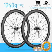 RYET Super Light Carbon Road Bike Wheelset Ceramic Tubless Clincher AERO Carbon Spokes Disc Brake Bicycle Wheels Cycling Rims