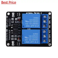 20Pcs/lot 2-way Relay Module 5v 12v 24v with Optocoupler Protection Relay Expansion Board Single Chip Microcomputer Development