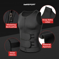 Korset Pembentuk Badan Pria Waist Fat Burner Double Velcro L