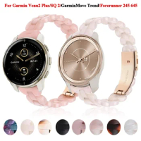 20mm Wrist Strap For Garmin Venu 2 Plus SQ/GarminMove Trend Resin Bracelet Forerunner 55 245 645 Vivoactive 3 Smart Watch Band