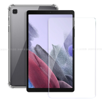 CITY for Samsung Galaxy Tab A7 Lite 8.7吋 平板5D四角軍規防摔殼+鋼化玻璃貼組合
