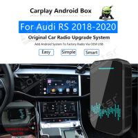 For Audi RS 2018-2020 Car Multimedia Player Radio Upgrade Carplay Android Apple Wireless CP Box Activator Navigation Mirror Link
