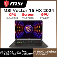 MSI Gaming Laptops MSI Vector 16 HX 2024 Intel Core I9-14900HX LPDDR5 RTX4060 M.2 PCIE 4.0 SSD 16" 2.5K 240Hz Notebook PC