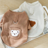 Spring/Summer Cat Feet INS Bear T-shirt Dog Small and Medium Sized Dog Teddy Pet Cat Clothes Dog Shirt Puppy Clothes