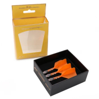 CUESOUL 929 New Launch ROST T19 Integrated Dart Shaft and Flights Big Wing Shape,Set of 3-Orange