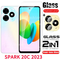 Bảo Vệ Màn Hình Phim, 2 Trong 1, Tecno Spark 20C, Bao Phủ Toàn Bộ, Kính Cường Lực, Cho Tecno Spark 2