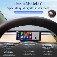Model 3/Y 6.86'' Linux Dashboard Screen Carplay Android Auto Instrument Display Cluster Support Front Camera Tesla Accessories