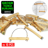 SEMPATI GROSIR Tangkringan Mainan Ayunan Isi 10 Pcs Burung Lovebird Parkit Kenari Parrot Falk Suncon