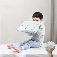 Children Cartoon Memory Foam Pillow Breathable Cotton Pillowcase High Density Pillows Core Neck Protective Baby Slepping Bedding