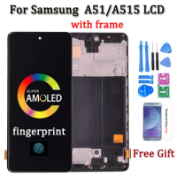 Super AMOLED Display For Samsung A51 LCD A515 A515F/DS A515FD A515 LCD Display Touch Screen Replacement A515F Display