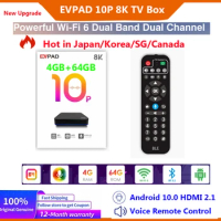 [Genuine] EVPAD 10P 4GB 64G JP Korea tv box USA 2024 hot sell Asia SG Japan CA set top box official store update from 6P tv box