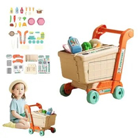 Shopping Cart Trolley Play Set Shopping Set Trolley Toddler Toy Portable Toddler Play Grocery Cart Toy For Boys And Girls