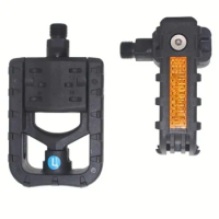 Mountain Bike Black Plastic Antiskid Foldable Pedal 11*7*3cm IAMOK Ball Bearing Pedals With Reflector 400g/Pair Bicycle Parts