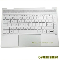 YUEBEISHENG New/org for HP Spectre x360 13-AE 13-ae007tu Palmrest US keyboard upper cover Touchpad Silver