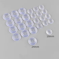 20PCS 18mm Clear Glass Table Top Bumpers Rubber Bumpers Pads Non Adhesive Medium Rubber Bumpers For Glass Table Cabinet