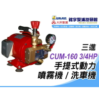 含稅【鋐宇泵浦技研館】三進 CUM-160 3/4HP 手提式動力噴霧機 洗車機 全配