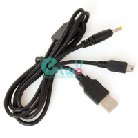 1000pcs USB 2.0 Data Transfer Sync Charge Charger Cable Cord 2 in 1 for Sony For PSP 2000 3000 PS Vita Wholesale