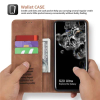 2023 Leather Flip Case For Samsung Galaxy S20 FE S21 Ultra S10 S9 Plus A12 A32 A42 A52 A72 A51 A71 A31 A41 A21S Magnetic Wallet
