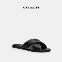 【COACH】蔻馳官方直營 LINK十字綁帶涼鞋-黑色(CAQ84)