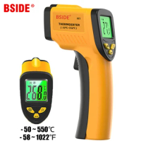 BSIDE NEW Infrared Thermometer Professional Digital IR-LCD Temperature Meter -50~550 Non-contact Laser Thermometers Pyrometer