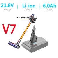 6000mAh 21.6V For Dyson V7 battery Motorhead Animal Trigger Car+Boat Absolute V7 Replacement Battery Handheld Vacuum Cleaners