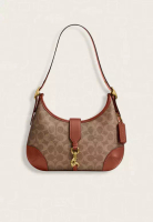 Coach Coach Hamptons Hobo In Signature Canvas Tan Rust