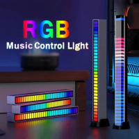 RGB Lamp Sound Control Pickup Lights 32 LED Strip Lights Smart App Control Color Lamp Ambient Light For Car Computer Room Decor