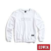 EDWIN EDGE 車縫 BOX LOGO厚長袖T恤-女款 白色