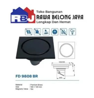 Dekkson - Floor Drain FD 9808 BR MB (Matt Black)