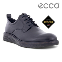 ECCO ST.1 Hybrid 適動混和防水皮革德比鞋 男鞋 黑色
